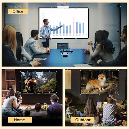 Foldable 120-inch Projector Screen,XINLEMY 4k 16:9 Anti-Crease Portable Washable Projector Backing Black Absorbs Light Movies Screens for Home Theater Backyard Indoor and Outdoor Camping