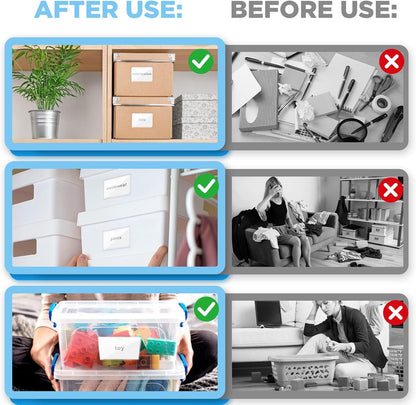 56 Pack Clear Self-Adhesive Pockets, 3" x 5" Index Card Pockets With Top Open Loading, PVC Label Holders for Organizing storage bins, Library Card, Drawer, and Protecting Your Cards