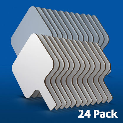 Flipside Products Rectangular Dry Erase Answer Paddles, Auction, Handheld Whiteboard, Handle Response Board, Classroom Dry Erase, Pack of 24