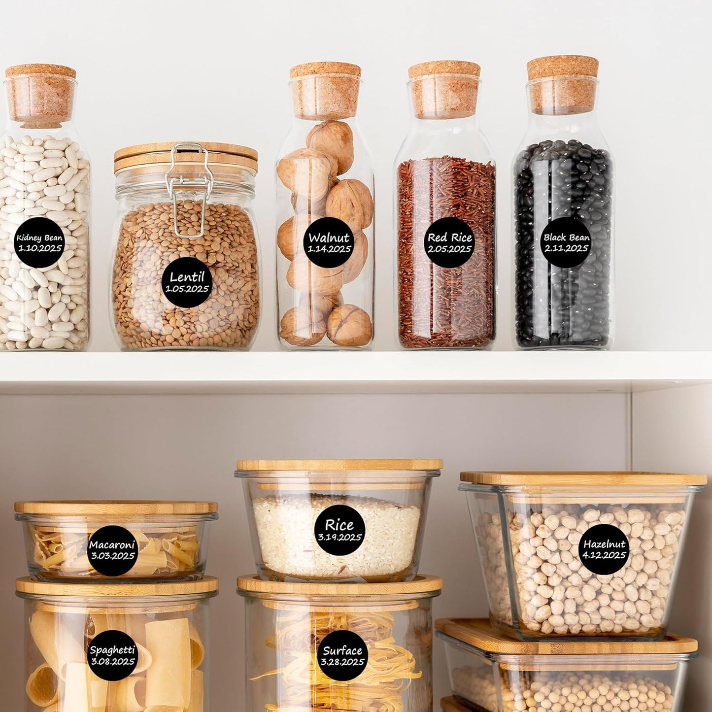 Black 1 Inch Round Color Coding Labels with 4000 Dots, 4 Rolls - Bright Color Dot Stickers for File Folders, Inventory System - Highly Visible