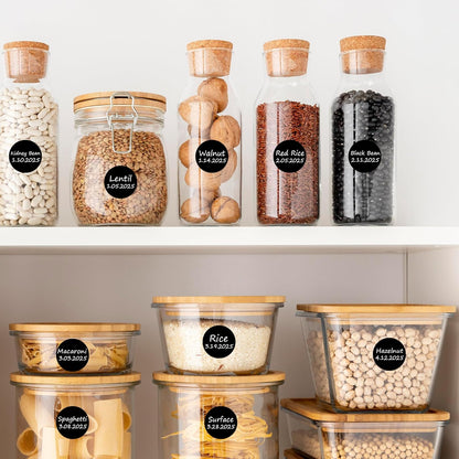 Black 1 Inch Round Color Coding Labels with 4000 Dots, 4 Rolls - Bright Color Dot Stickers for File Folders, Inventory System - Highly Visible