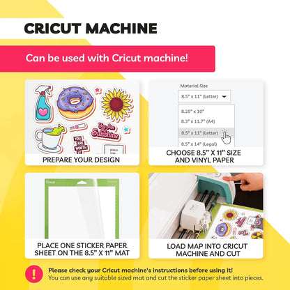 90% Clear Sticker Paper for Inkjet Printer (20 Sheets) - Transparent Glossy 8.5 x 11 - Printable Vinyl // Paper Plan