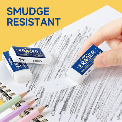 144 Pack White Erasers Bulk, Large Pencil Erasers for School, Classroom, Teacher, Homeschool, and Office Supplies