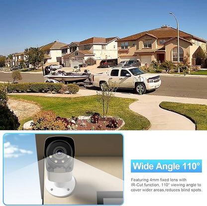 UltraHD 12MP AI IP PoE Camera @30fps, IP67 Outdoor Bullet Security Camera, Face Detection, Human and Vehicle Detection, Smart Dual Light Color Night Vision, Built-in Mic, 4mm Lens, INB12HD56A