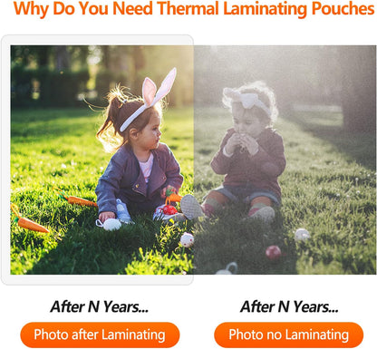 Thermal Laminating Pouches, 9 x 11.5 Inches Laminating Sheets, 3 mil Thick Laminate Sheets, 2000 Pack,Clear