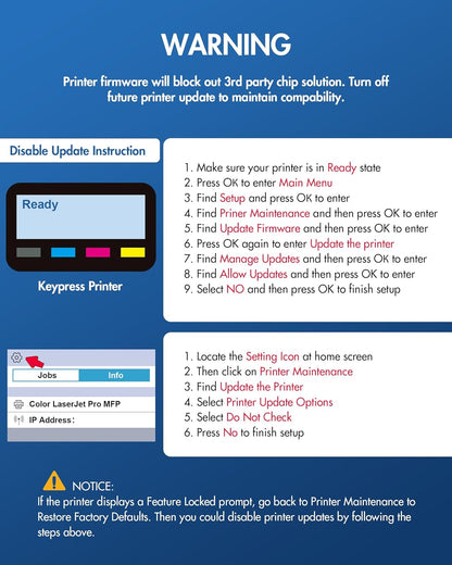 206A Toner Cartridge 4 Pack | Toner Cartridge Replacement for HP 206A 206X Compatible with HP Color Laserjet Pro MFP M283fdw M283cdw M255dw, Color Pro MFP M283 M255 Series | W2110A