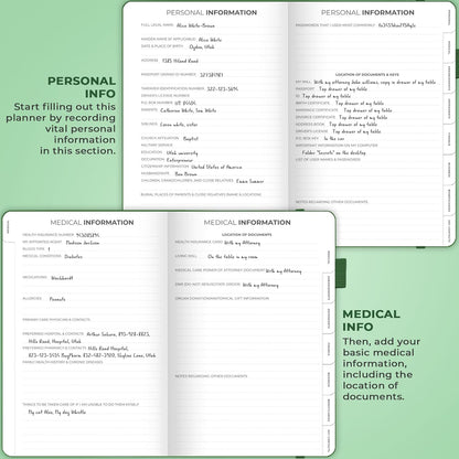 Clever Fox End of Life Planner – Final Arrangements Organizer for Beneficiary, Will Preparation, Last Wishes & Funeral Planning, A5 (Dark Green)