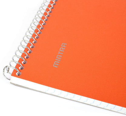 Mintra Office TOP BOUND Durable Spiral Notebooks (Orange, College Ruled 3pk)