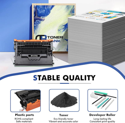 147A Black Toner Cartridge Compatible for HP 147A W1470A 147X W1470X for Enterprise M610n M611dn M611x M612dn M612x MFP M634h M635fht M635h M636fh Printer Ink (1-Pack)