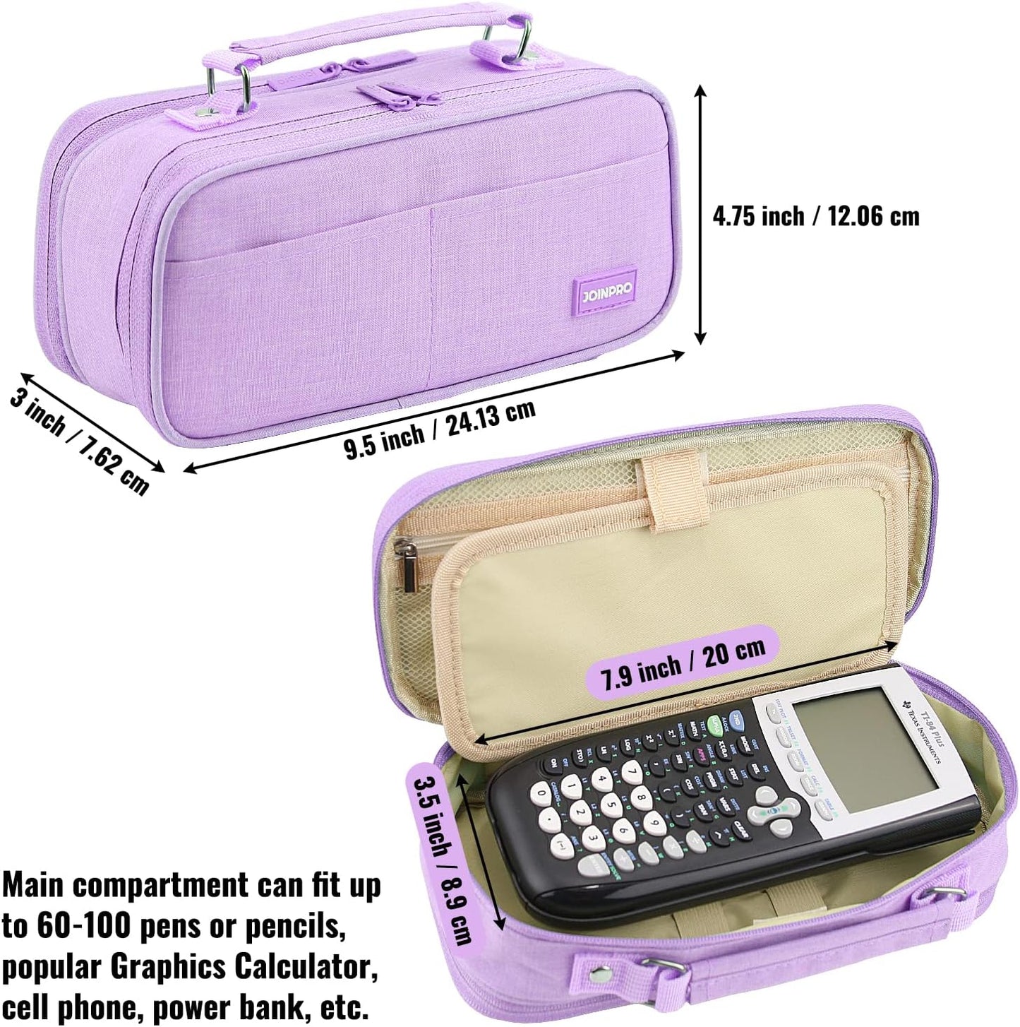 Pencil Case, Large Capacity Pencil Case Organizer; Double Zipper Storage Bag; Big Pencil Pouch for College School Office Teen Girl Boy Men Women Adult