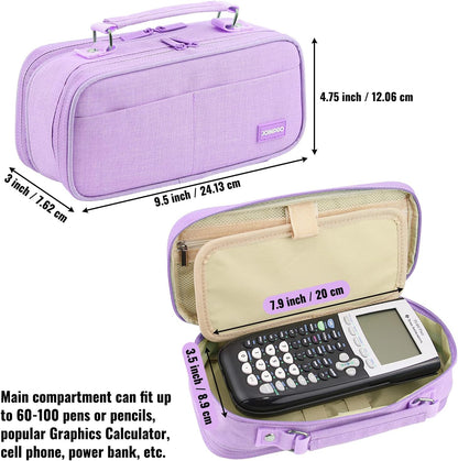Pencil Case, Large Capacity Pencil Case Organizer; Double Zipper Storage Bag; Big Pencil Pouch for College School Office Teen Girl Boy Men Women Adult
