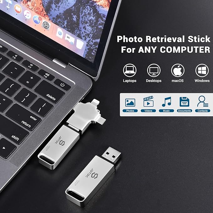 Secure Auto Backup Photo Stick 256GB | Fully Automatic Backup & Transfer for All Devices | Smart Detection & AI-Powered Organization | Backup-USB-Flash-Drive Photo-Saver-Thumb-Drive Photo-Memory-Stick