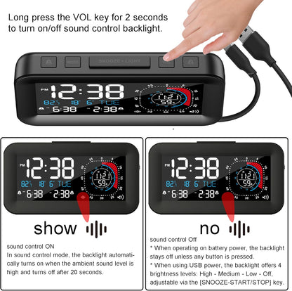 Digital Dual Alarm Clock for Bedroom,Visual Timer Clock for Kids,Dual Display Countdown Stopwatch Timer Dual Alarm Clock, Time Management Station for Homeschooling Teaching Home Kitchen Office (Black)