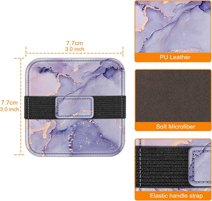 Fintie Screen Cleaning Pad, [4 Pack] Soft Cloth Wipes Screen Cleaner with Elastic Strap for iPad, iPhone, MacBook, Tablets, Laptop (Marble)