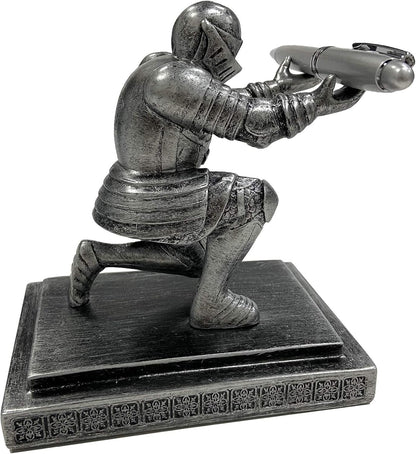 Executive Knight Pen Holder with a Pen Personalized Desk Accessories Decor Home Office Cool Pen Stand Iron