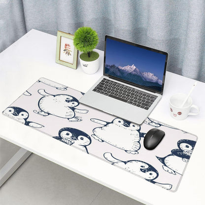 Cute Penguins Mouse Pad, Large Big Gaming Mouse Pad Desk Pad, Mousepad with Non-Slip Rubber Base, Extended XXL Mouse Mat for Computer Laptop Office Accessories