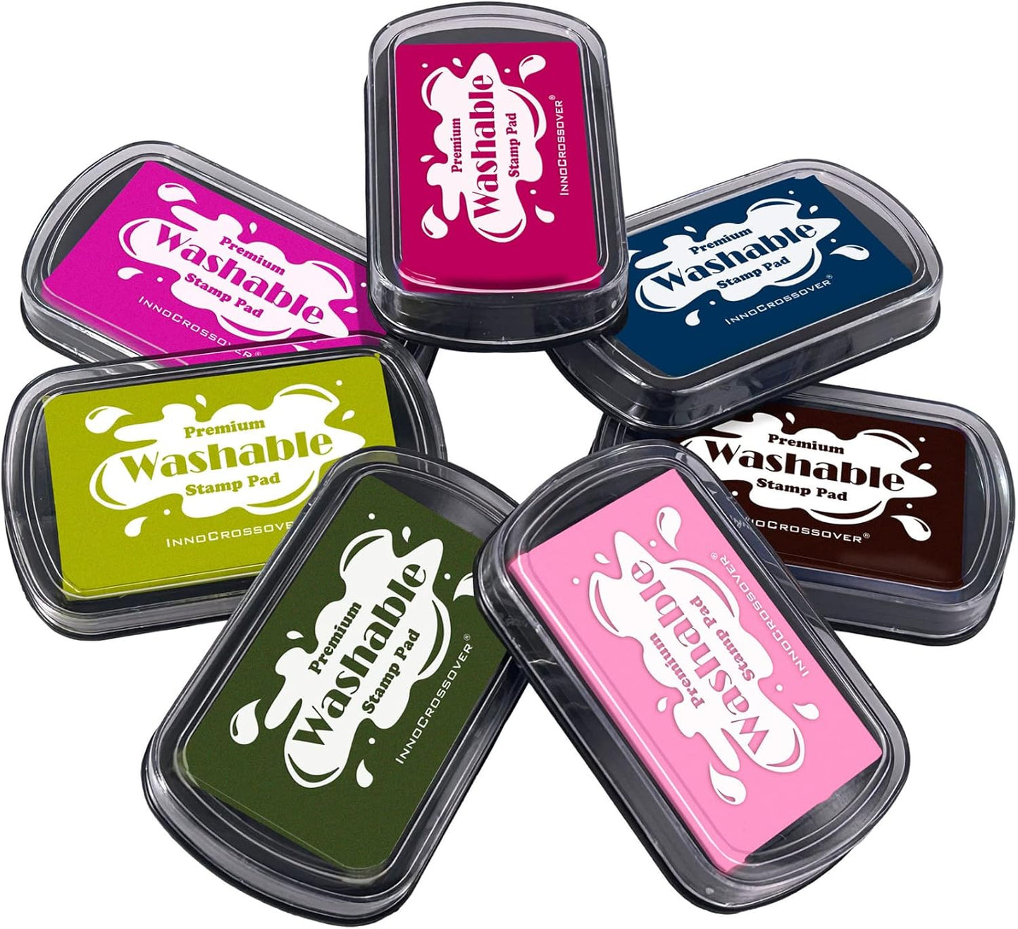 Washable Ink Pad, Best Stamps for Kids, Kids Crafts, Paw Print Kit, Baby Footprint Kit, Stamp Pads on Scrapbooking, Fingerprint Ink Pad, Easy to Wash Off Skin| Large | Safe Non-Toxic (Wood Bark)