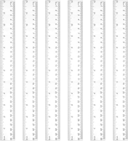 Zonon 6 Pcs 12 Inch Ruler Bulk Plastic Flexible Straight Metric Rulers with Centimeters and Inches Drafting Measuring Tool for Classroom School Students Education (Clear)