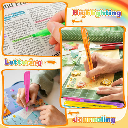 GORWARE 96 Pcs Highlighters, 6 Assorted Colors, Chisel Tip, Non-Toxic Markers for Highlighting at Home, School, or Office – Perfect for Adults & Kids (96)