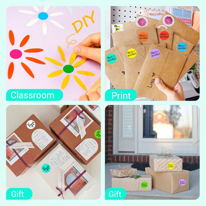 1 Inch Circle Dot Stickers 1000 PCS Color Coding Thermal Labels Dots Writable Printable Small Round Stickers for Office, Classroom, Inventory, Garage, Organizing Storage, Watercolor Green