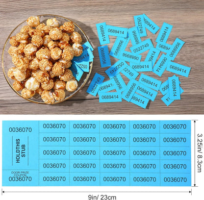 Kosiz 2000 Sheets Raffle Ticket 25 Bid Chinese Auction Tickets Tricky Tray Basket Raffle Sheets for Back to School Class Rewards Carnival Door Prizes Events(Lake Blue)