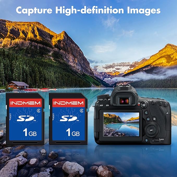 SD Card 1GB, 5 Pack SD Card Class 4 Flash Memory Card MLC Stanard Secure Digital Cards Camera Cards