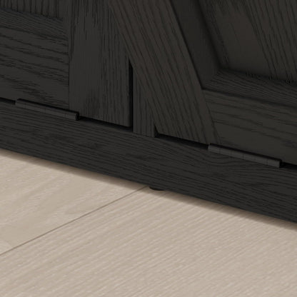 OLD CAPTAIN Tilt Out Trash Cabinet with Quick Installation and Deodorising Function, Wooden Freestanding Trash Can Cabinet Holds Up to 2x13 Gallons Capacity for Kitchen and Dining Room, Pure Black