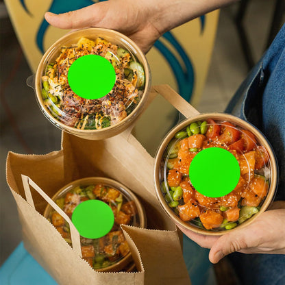 ChromaLabel 3 Inch Round Sticker Labels, High Visibility Permanent Sticky Dots Color Coding Label, Easy to Write On Color Coded Stickers - 500 Colored Labels per Roll - Matte Finish Fluorescent Green