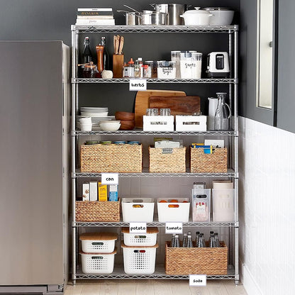 50 Pack Reusable Plastic Wire Shelf Label Holder, for Pantry Retail Merchandise Shopping Mall Store Shop Supermarket UPC Price Card Sign and Ticket Display Holder, Clip-On Design. 6cm X 4cm By NuBliss