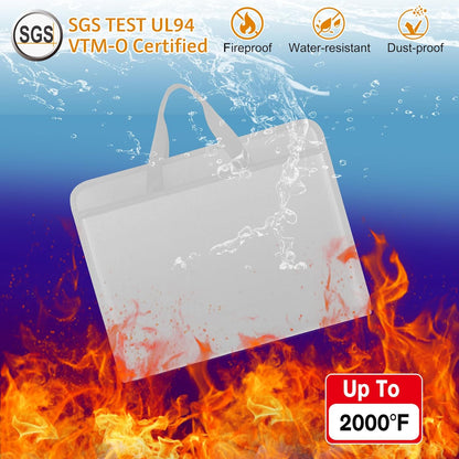 File Organizer Fireproof Expanding Accordion File Folder with Zipper Labels13 Pockets Document Organizer Holder Storage Box Bag for Business Office Receipt Home Travel