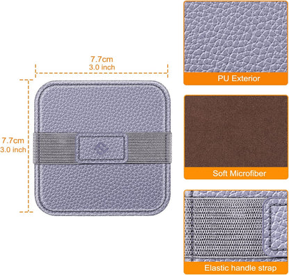 Fintie Screen Cleaning Pad, [4 Pack] Soft Cloth Wipes Screen Cleaner with Elastic Strap for iPad, iPhone, MacBook, Tablets, Laptop (Blooming Hibiscus)