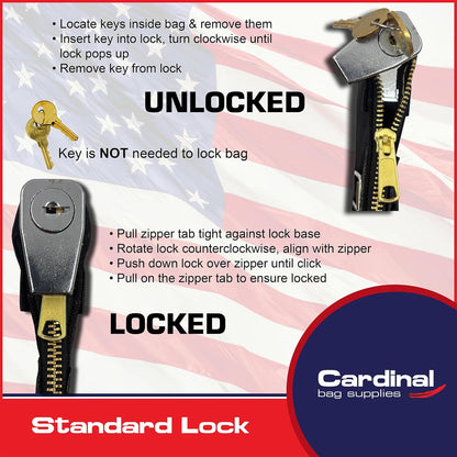 Fire Resistant Security Money Bag with Lock, Water Repellent, Safe Storage, Protects Important Valuables, 15 x 11 Inch (Black)