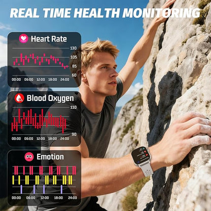 GPS Smart Watch for Men, Fitness Tracker with 178+ Sports Modes, Fitness Watch with 2.06" AMOLED Touchscreen, Heart Rate/Sleep Monitor, IP68 Waterproof, Notifications for Android iOS