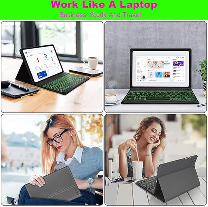 Keyboard Case for Samsung Galaxy Tab A11 Plus/ A9 Plus 11 inch (SM-X210/X216/X218) 2023, Backlite A9+ Keyboard Case with S Pen Holder for A11+(Blue)
