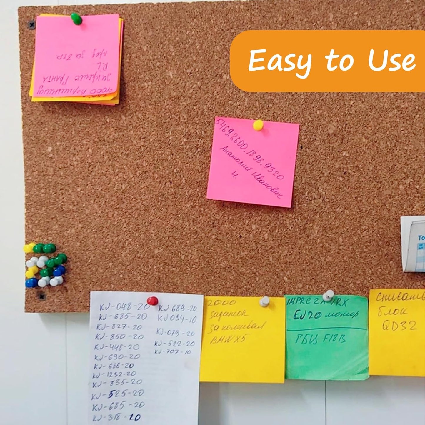 500 Pack Push Pins Tacks, Colored Map Push Pins, Plastic Head, Steel Point, Thumb Tacks for Cork Board, Bulletin Board, Map Pins, Photo Hanging Tacks at Homes, Schools and Offices