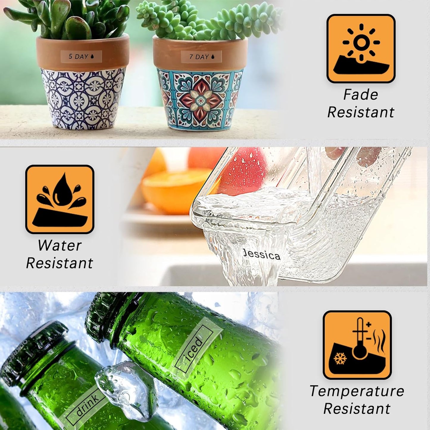 UNOKA Replace for Brother P-Touch Label Tape Clear 12mm 0.47 Laminated TZe-131, TZe TZ Label Maker Refills Black on Transparent for P Touch PT-D200G PT-D210 PT-D220 PT-2040, 1/2Inch x 26.2ft, 3PK