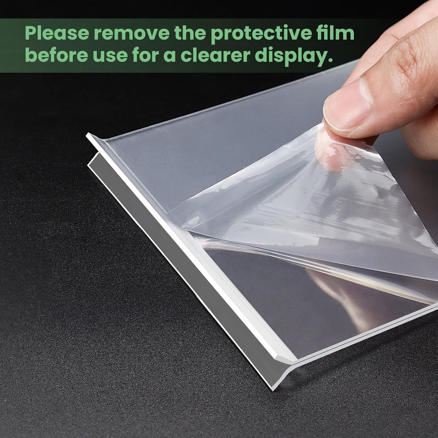 Acrylic Sign Holder 4x6, 21 Pack Clear Table Menu Vertical Double Sided Display, Plastic Menu Stand Paper Holder Suitable for Restaurants Office Store Show Fair