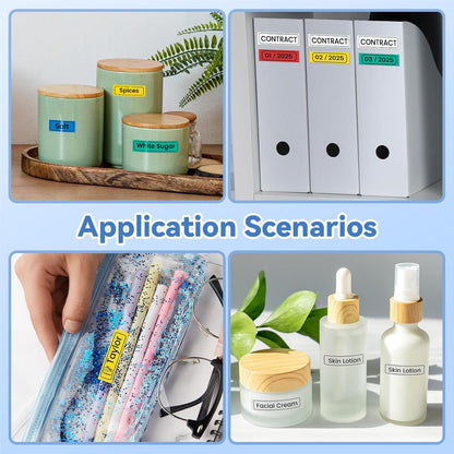 Label Maker Tape Colored Refill Compatible with Brother P-Touch Label Tape TZe 12mm 0.47 Ribbon Laminated TZ Colored Refills TZe-231 for PT-D210 D220 H110 D410 P710BT H111 1070 1880, 6-Pack