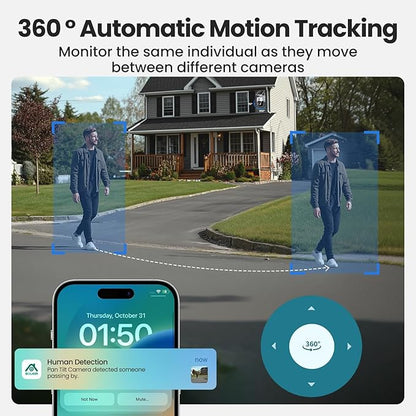 SOLIOM Security Cameras Wireless Outdoor,8MP Ultra HD for Day and Night, No Subscription,Built in Radar,Solar Powered Cameras for Home Security, 360° Pan Tilt Auto Tracking,5G & 2.4G WiFi, 2-Cam Kit