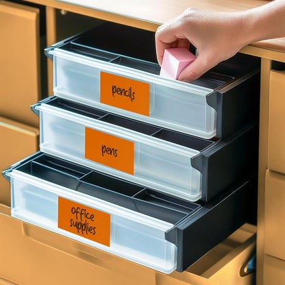 UTILE - Thermal Labels 3x5 Inch 600 Inventory Stickers Roll (Orange), compatible with Thermal Printers - Color Coding Label for Box - Sticker to Write On Packing Labels Color Coded - Tags for Labeling