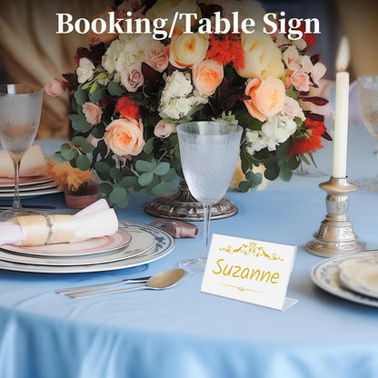 30 PCS Small Acrylic Sign Holder 2.36" X 1.57", Mini Acrylic Food Sign Labels for Party Buffet, Retail Price Display, Clear Plastic Table Counter Top Stand for Place Cards, Name Card, Wedding Signs