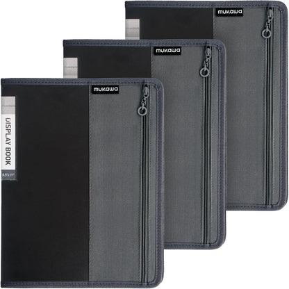 30-Pocket Display Book, 8.5×11 Letter Size Portfolio Folder with Clear Sleeves, Presentation/Certificate Binder & Document Organizer for School, Office & Home, 3 Pack