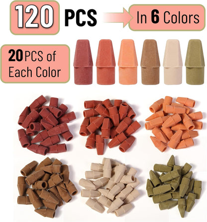 Mr. Pen- Pencil Erasers Toppers, 120 Pack, Colorful, Latex Free, No Smudge, Mr Pen Erasers for Pencils