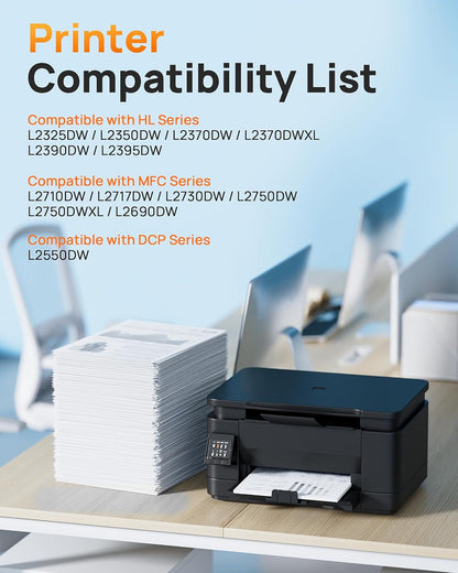 E-Z Ink Compatible TN760 Toner Cartridges Replacement for Brother TN-760 TN730 TN-730 to Use with HL-L2350DW HL-L2395DW HL-L2390DW HL-L2370DW MFC-L2750DW MFC-L2710DW DCP-L2550DW (Black, 4 Pack)