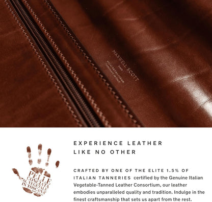 Maxwell Scott - Mens Luxury Leather Executive Lawyer Briefcase - 2 Section Top Handle - Handmade in Italy - The Basilio