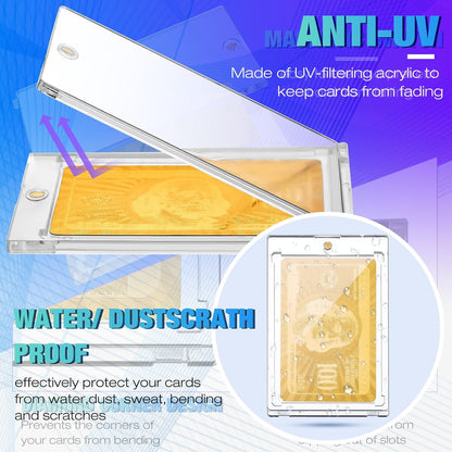 SATINIOR 30 Pcs 100 Pt Magnetic Card Holder, Holder Case Clear Protectors for Thick Baseball Football Hockey Cards