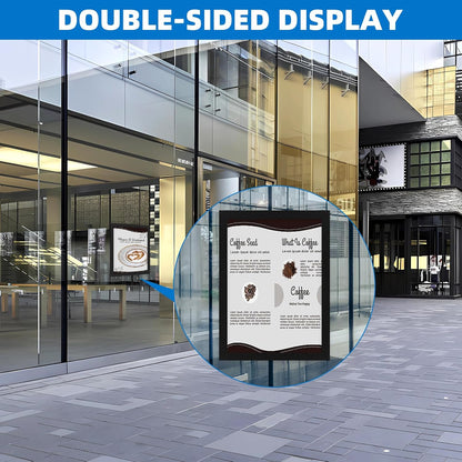 Magnetic Sign Holder 8.5 x 11-10 Pcs Double Sided Magnetic Frames for Refrigerator Reusable Adhesive Frames for Walls Window Door Sign Holder PVC Magnetic Picture Frame Document Holder