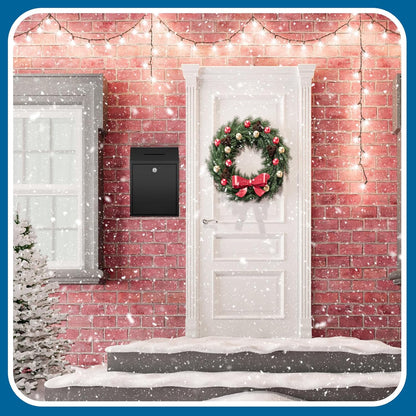 Metal Donation Cash Box Collection Safe Suggestion Box with Lock Wall Mounted Mailbox Delivery Ballot Container for Home Office Outdoor Door