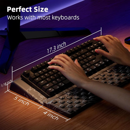 Ospelelf Wrist Support With Keyboard Stand, Comfy Ergonomic Riser Holder for Office Home