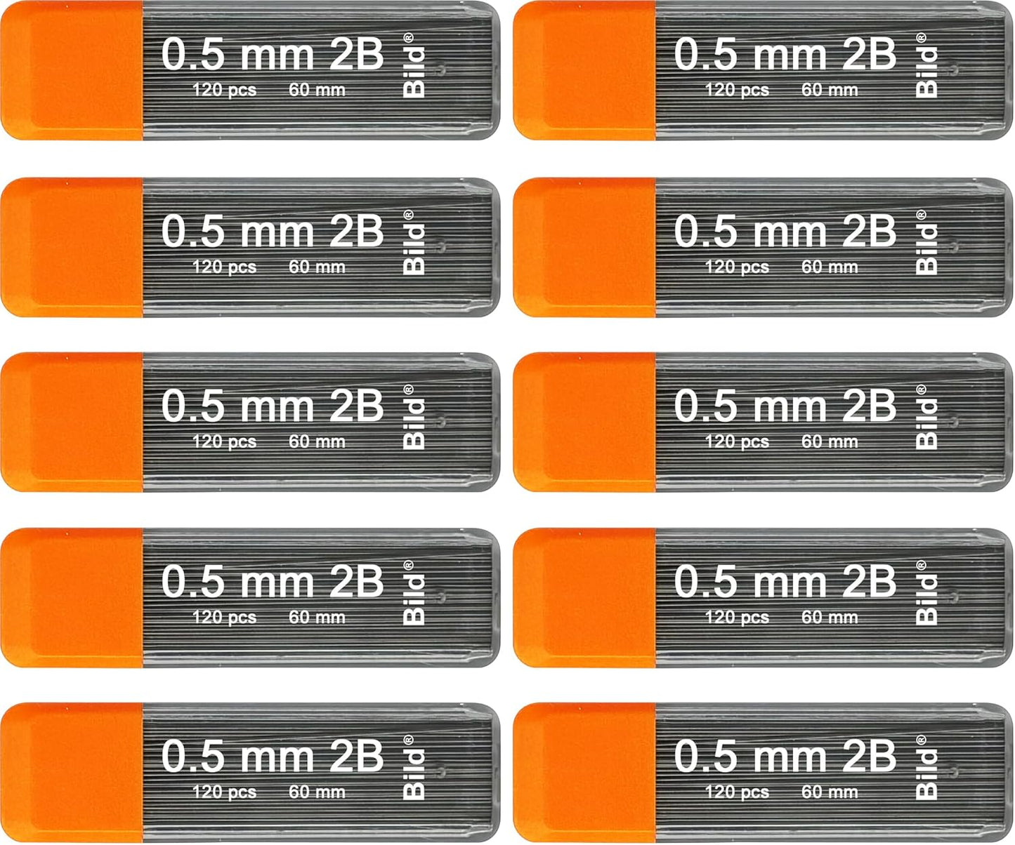 Bild Premium 1200 leads of 0.5mm 2B Mechanical Pencil Lead Refills (2B Mega, 0.5 mm)